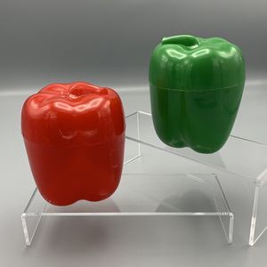2 Fresh Storage Box Food Crisper Saver Pepper Shape Kitchen Containers Red Green